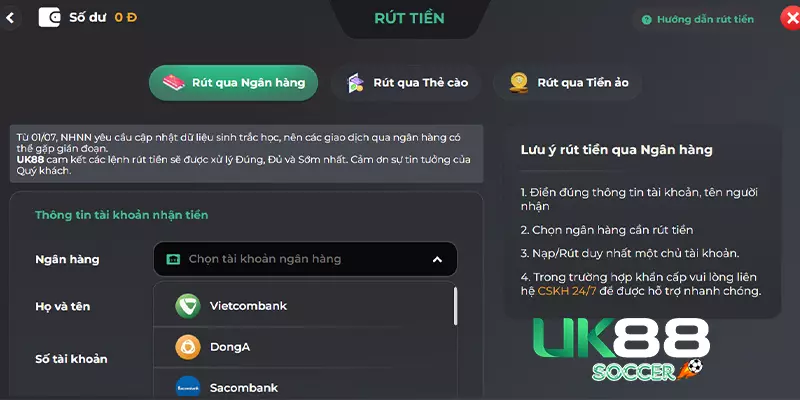 link rút tiền uk88 qua ngân hàng không bị gián đoạn